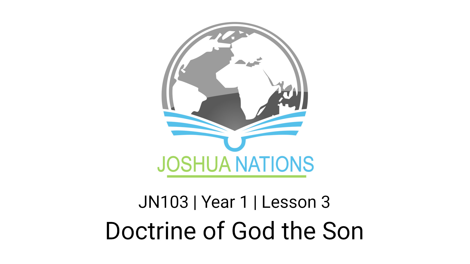 JN103 Doctrine of God The Son White